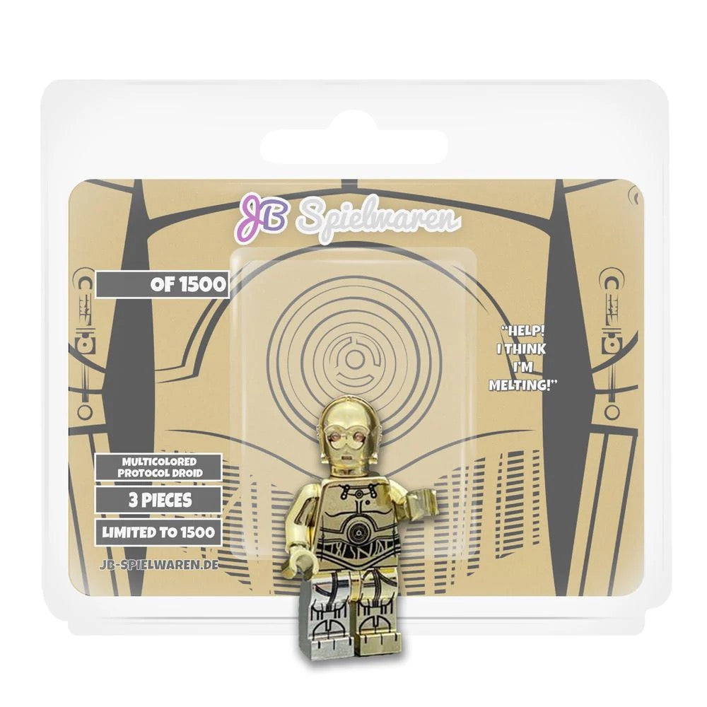 Multicolored Protocol Droid Custom Minifigure product image 1, provided for visual reference and product detail review