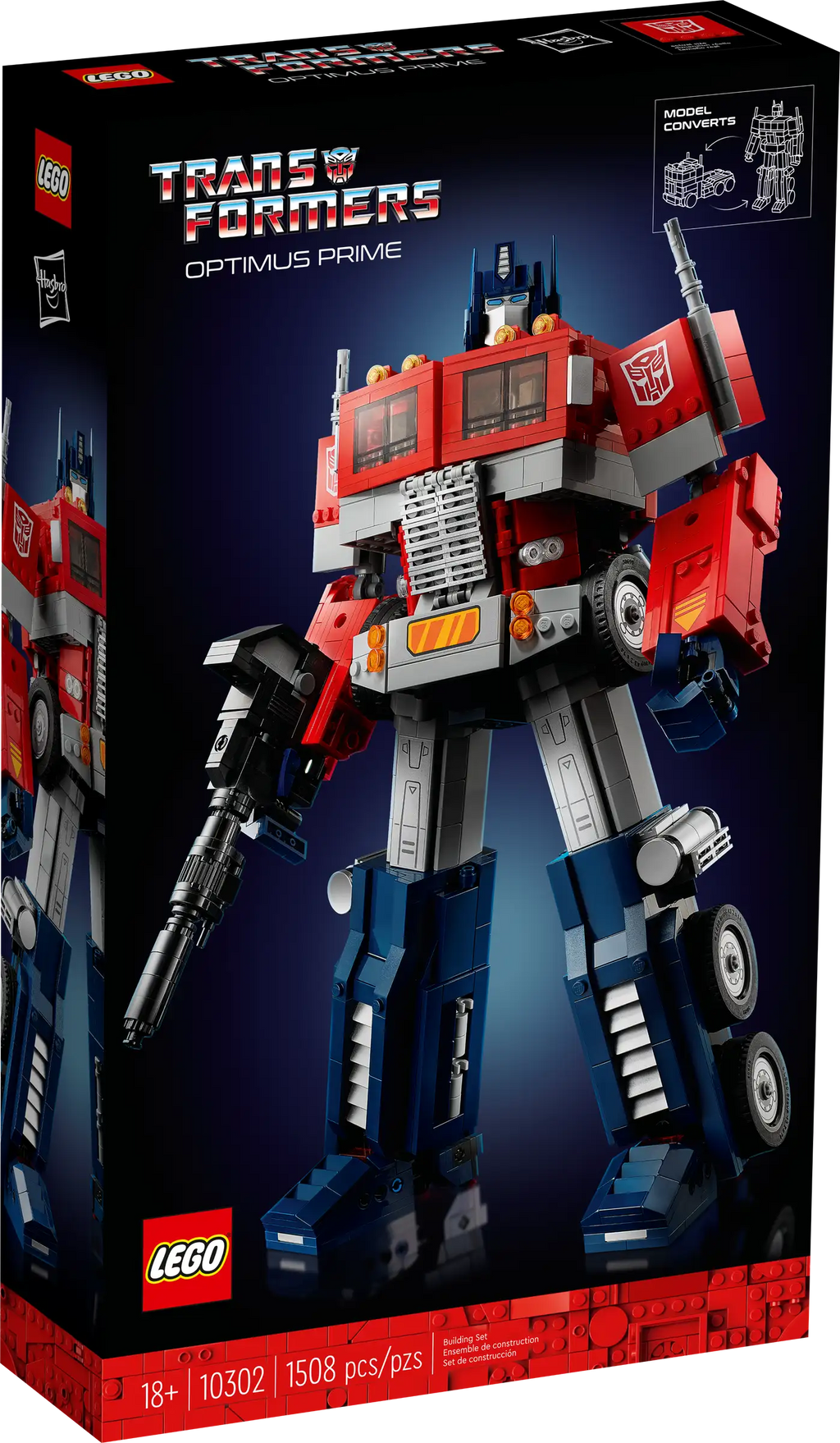 LEGO Icons 10302 Optimus Prime product image 1, provided for visual reference and product detail review