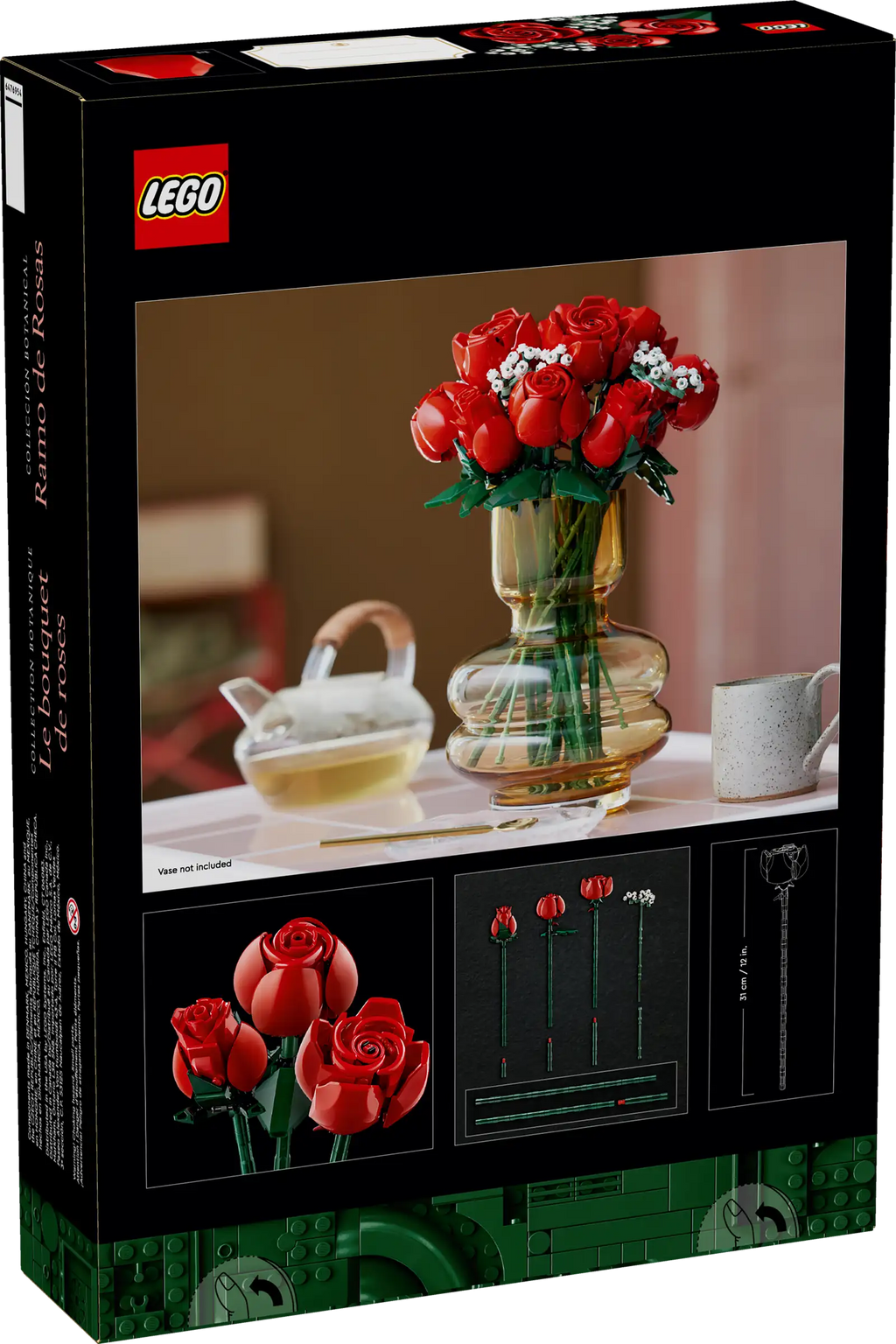 LEGO Icons: The Botanical Collection 10328 Bouquet of Roses product image 2, provided for visual reference and product