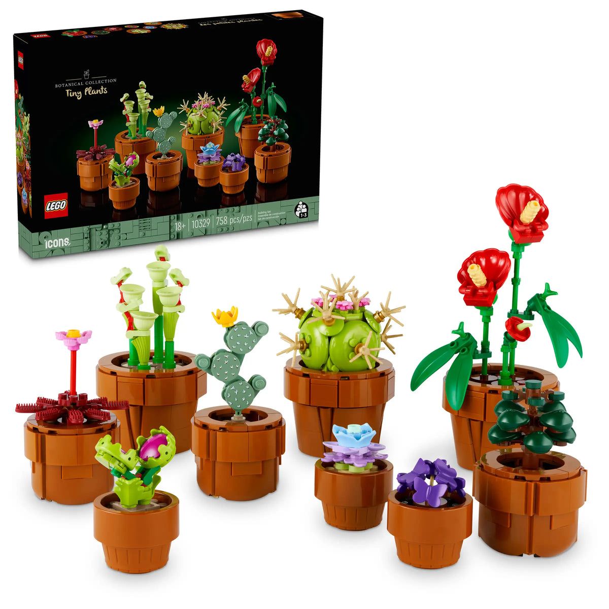 LEGO Icons: Botanical Collection 10329 Tiny Plants product image 1, provided for visual reference and product detail review