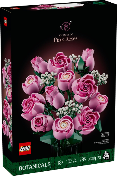 LEGO Botanicals 10374 Bouquet of Pink Roses product image 1, provided for visual reference and product detail review