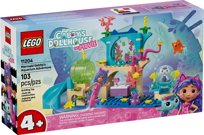 LEGO Gabby's Dollhouse 11204 Mermaid Gabby's Aquarium Adventure product image 1, provided for visual reference and product