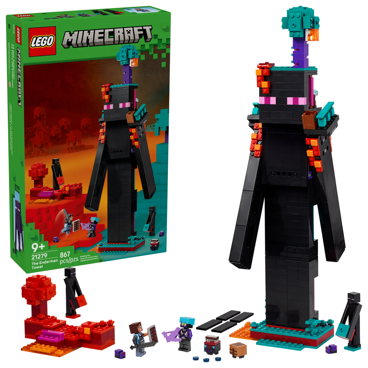 LEGO Minecraft 21279 The Enderman Tower product image 1, provided for visual reference and product detail review