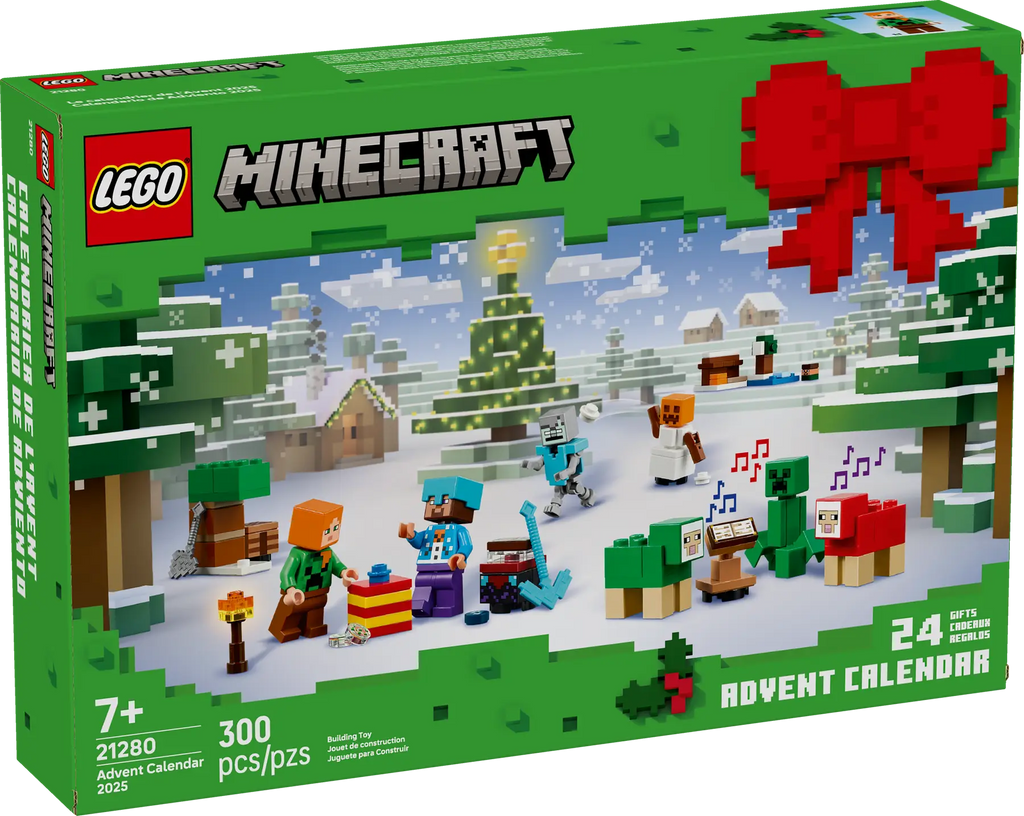 LEGO Minecraft 21280 Advent Calendar 2025 product image 1, provided for visual reference and product detail review
