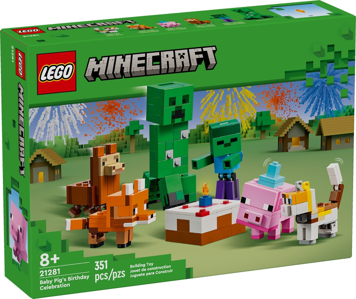 LEGO Minecraft 21281 Baby Pig's Celebration product image 1, provided for visual reference and product detail review