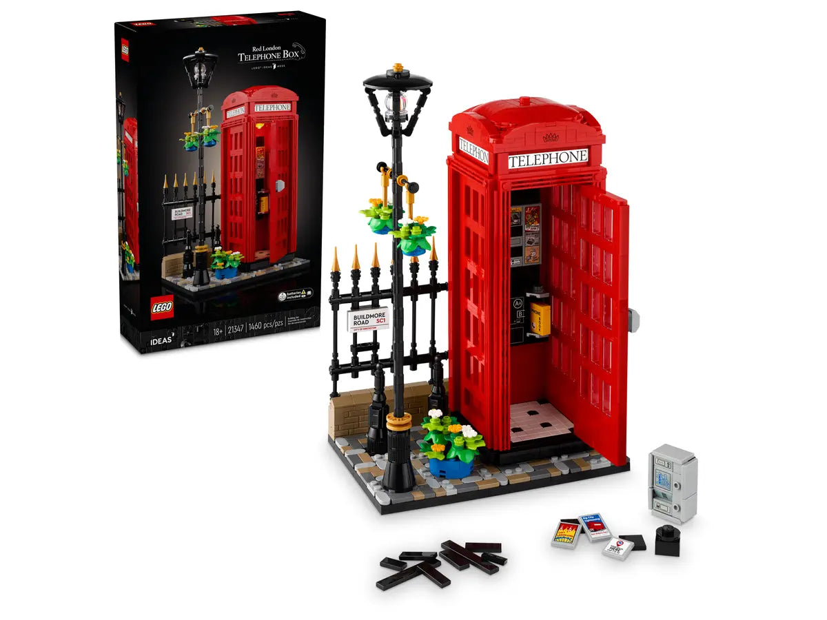 LEGO Ideas 21347 Red London Telephone Box product image 1, provided for visual reference and product detail review
