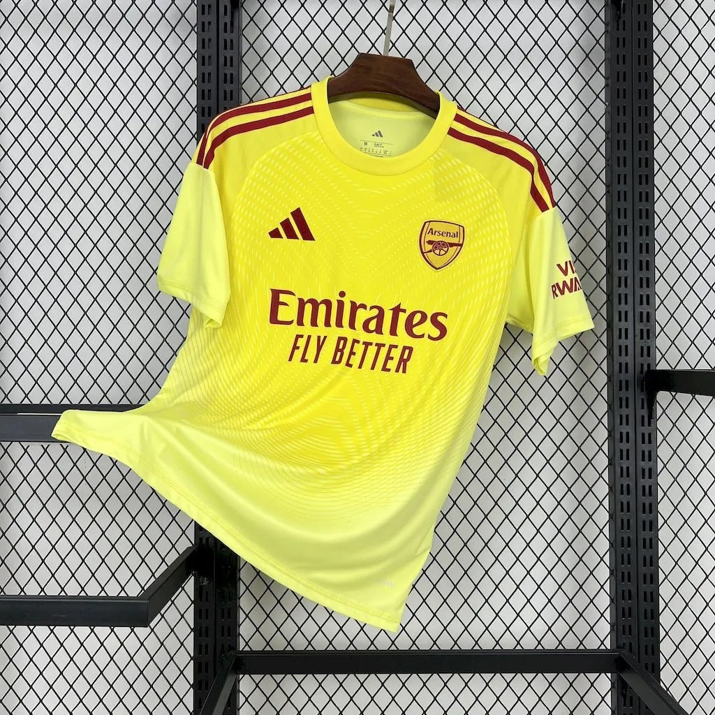 Arsenal Goalkeeper Jersey 25/26 Yellow Football Kit Soccer product image 1