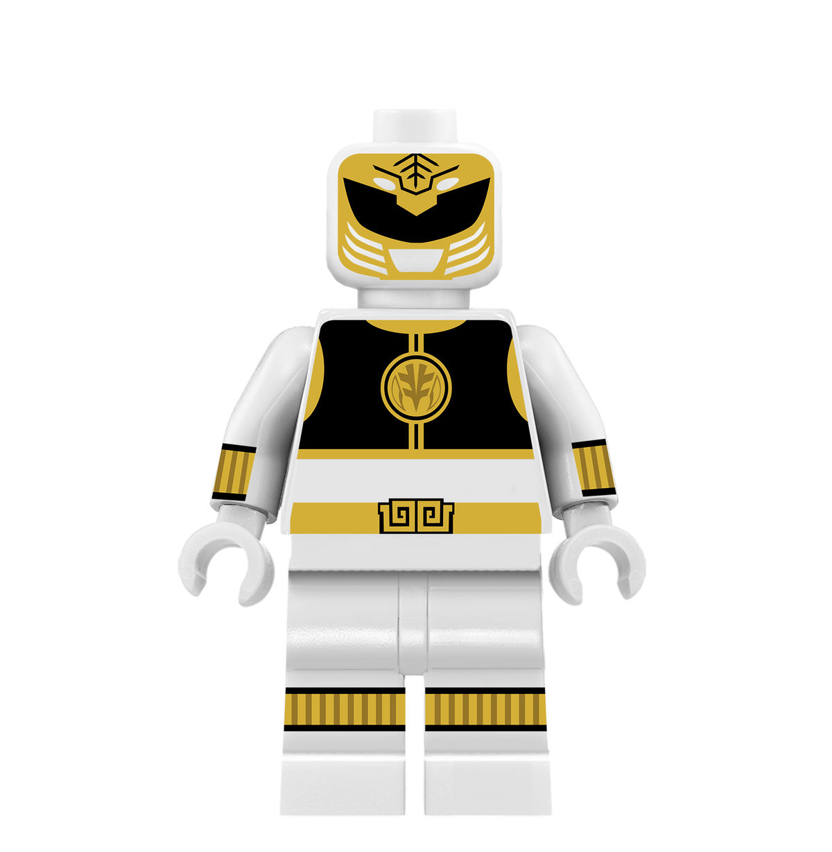 White Ranger - Famous Minifigs Custom Printed Minifigure product image 1, provided for visual reference and product detail