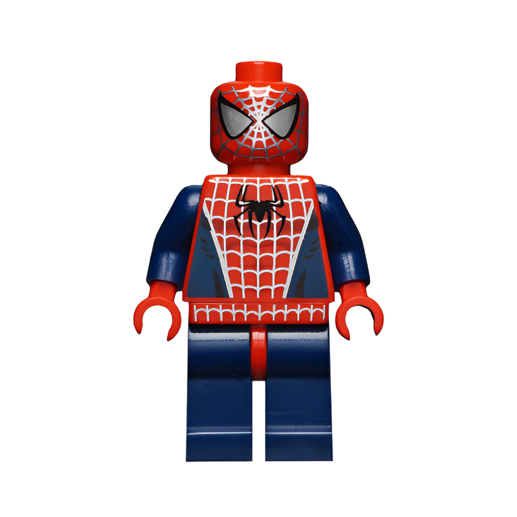 spd028: Spider-Man (Dark Blue Arms and Legs, Silver Webbing) product image 1, provided for visual reference and product