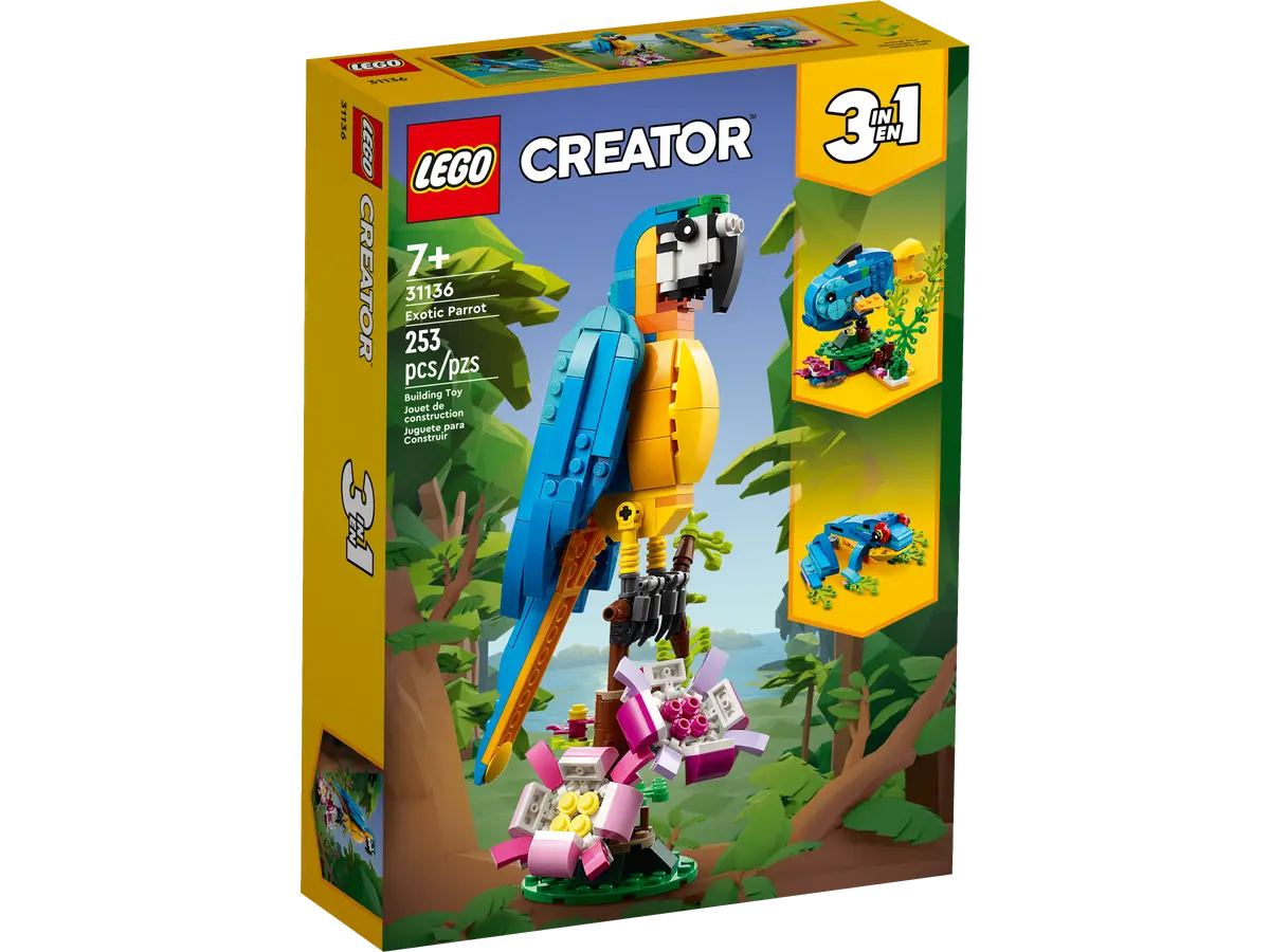 LEGO Creator 3in1 31136 Exotic Parrot product image 1, provided for visual reference and product detail review