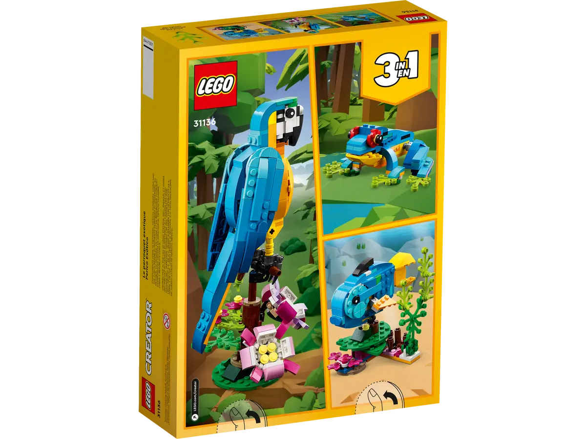 LEGO Creator 3in1 31136 Exotic Parrot product image 2, provided for visual reference and product detail review
