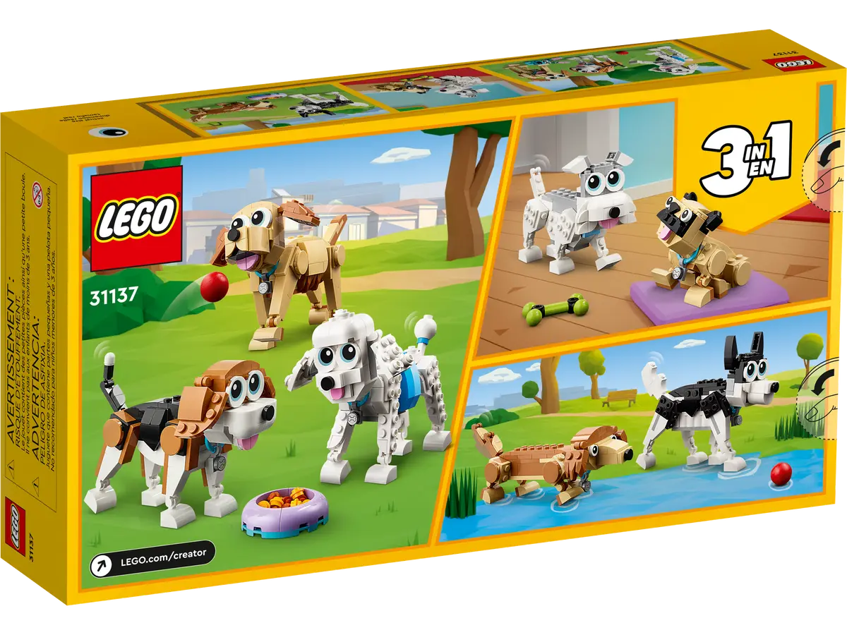 LEGO Creator 3in1 31137 Adorable Dogs product image 2, provided for visual reference and product detail review