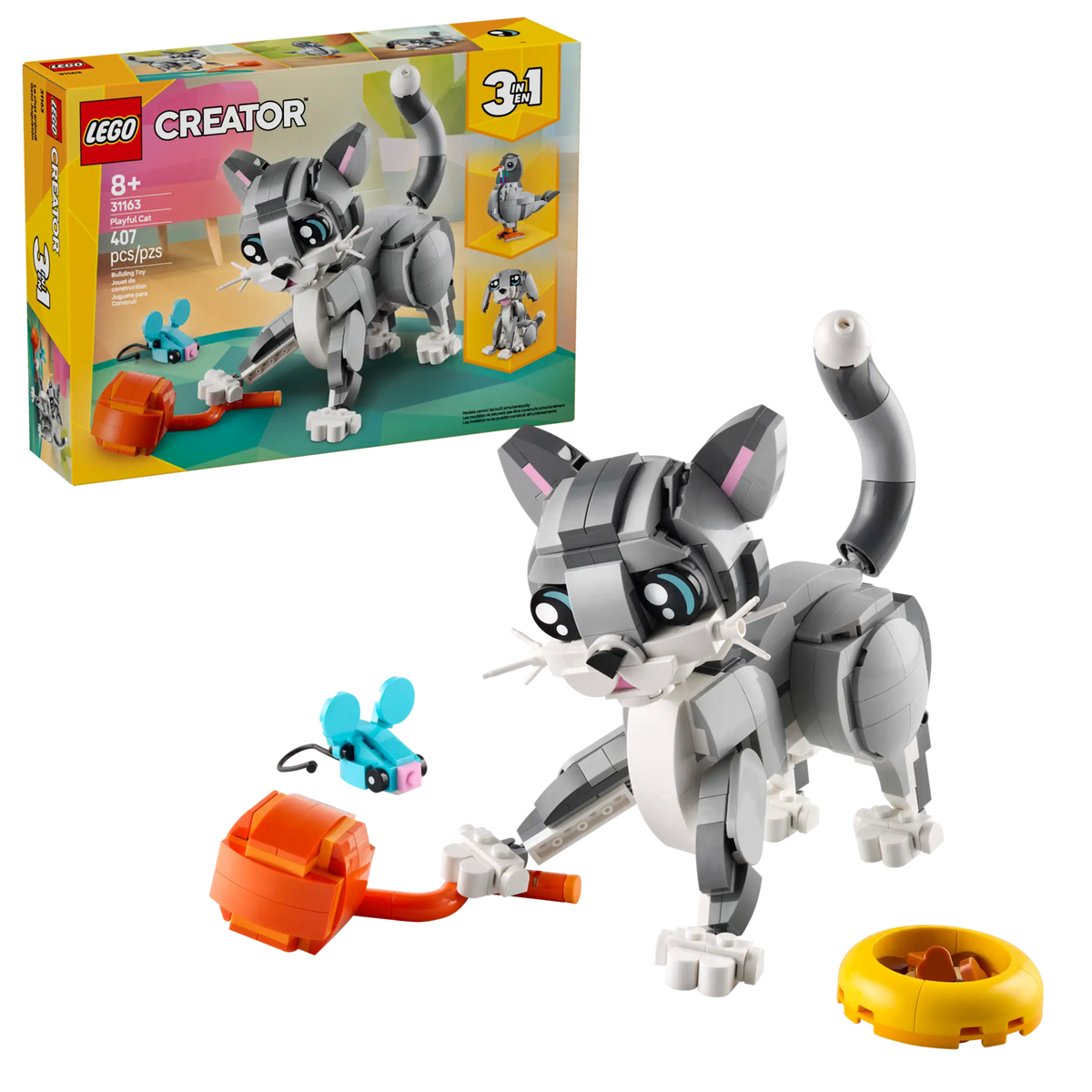LEGO Creator 3in1 31163 Playful Cat product image 1, provided for visual reference and product detail review
