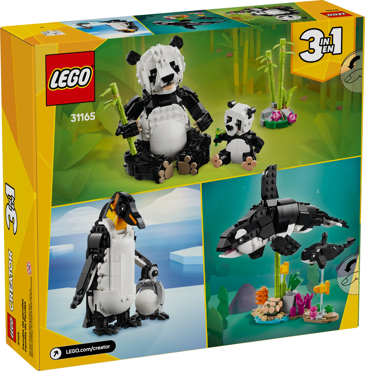 LEGO Creator 3in1 31165 Panda Family product image 2, provided for visual reference and product detail review
