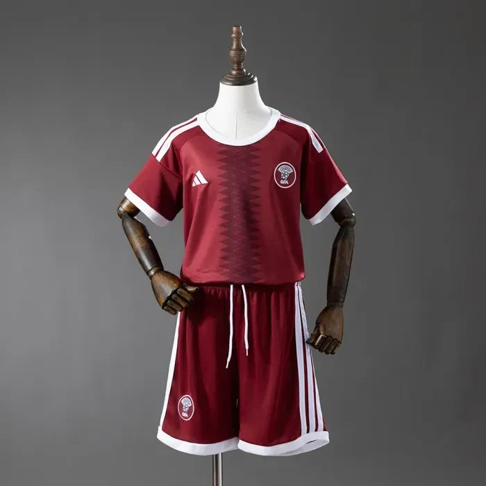 Kids Qatar Home Jersey 2026 World Cup Football Kit Soccer product image 1