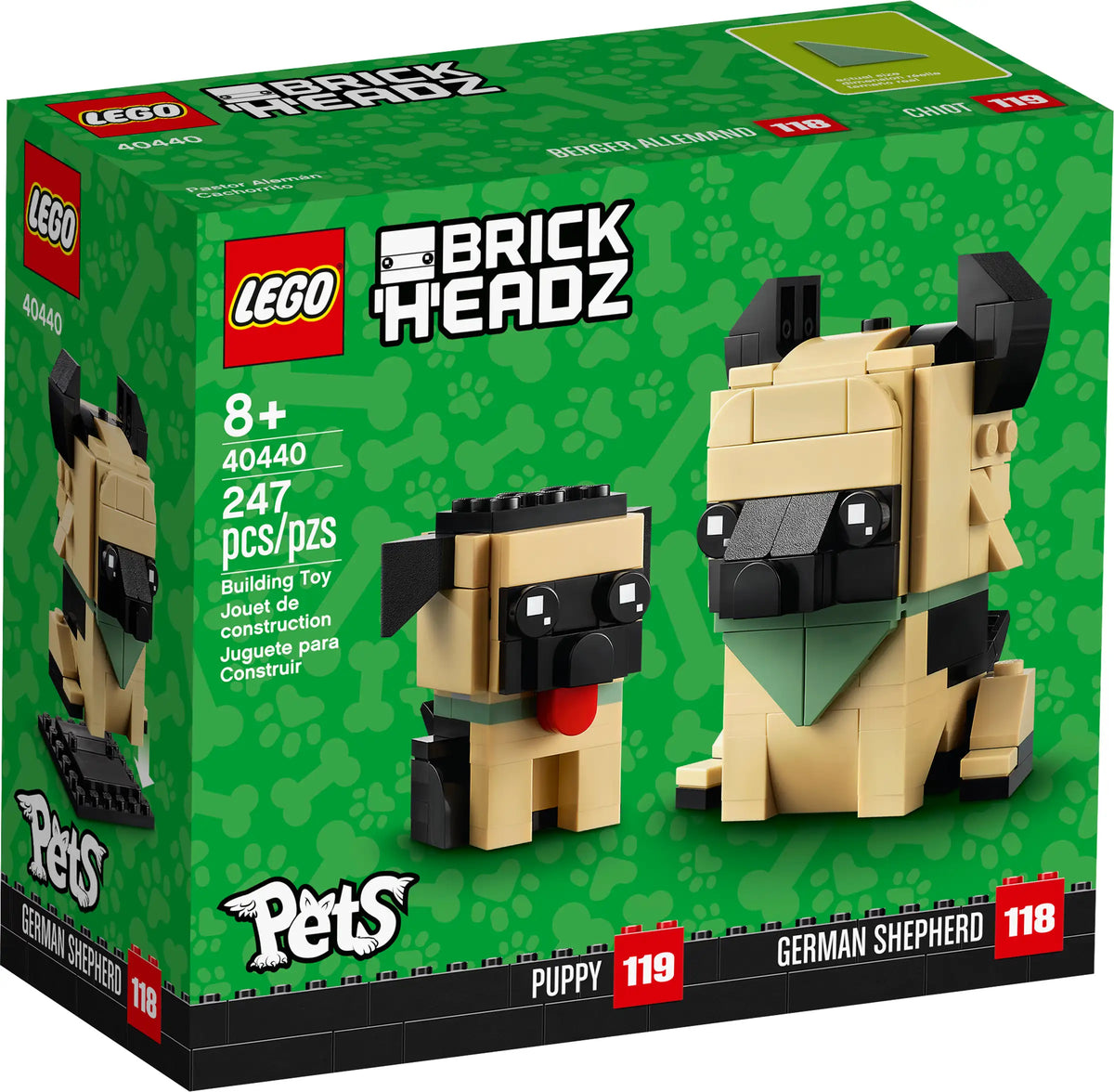 LEGO BrickHeadz 40440 German Shepherd product image 1, provided for visual reference and product detail review
