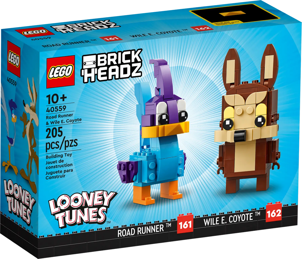 LEGO BrickHeadz: Looney Tunes 40559 Road Runner & Wile E. Coyote product image 1, provided for visual reference and product