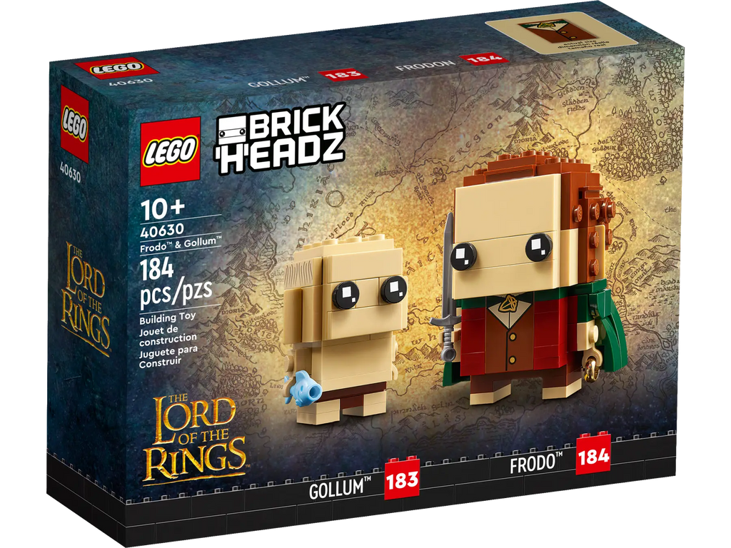 LEGO BrickHeadz: The Lord of the Rings 40630 Frodo & Gollum product image 1, provided for visual reference and product