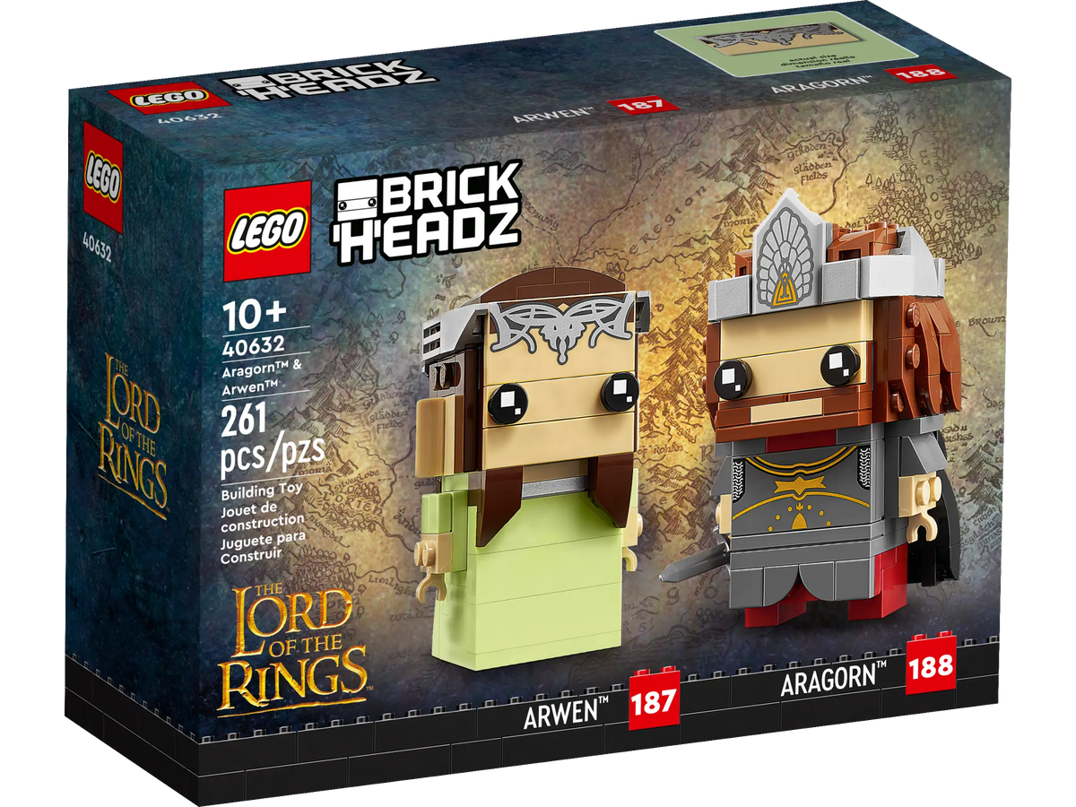 LEGO Brickheadz: The Lord of the Rings 40632 Aragorn & Arwen product image 1, provided for visual reference and product