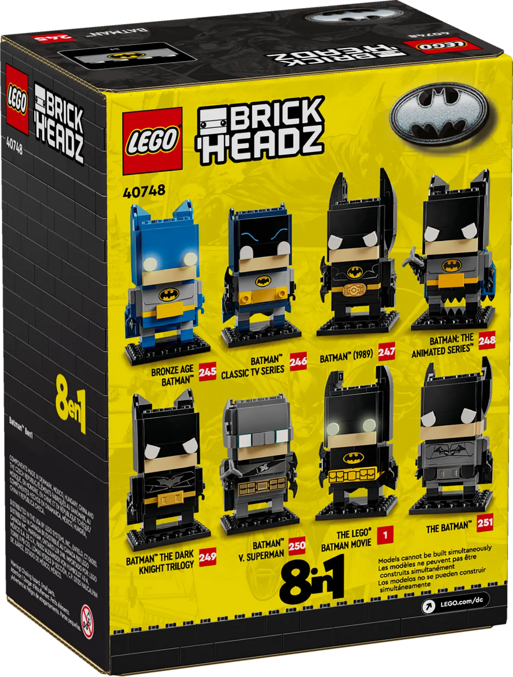 LEGO BrickHeadz: Batman 40748 Batman 8in1 product image 2, provided for visual reference and product detail review