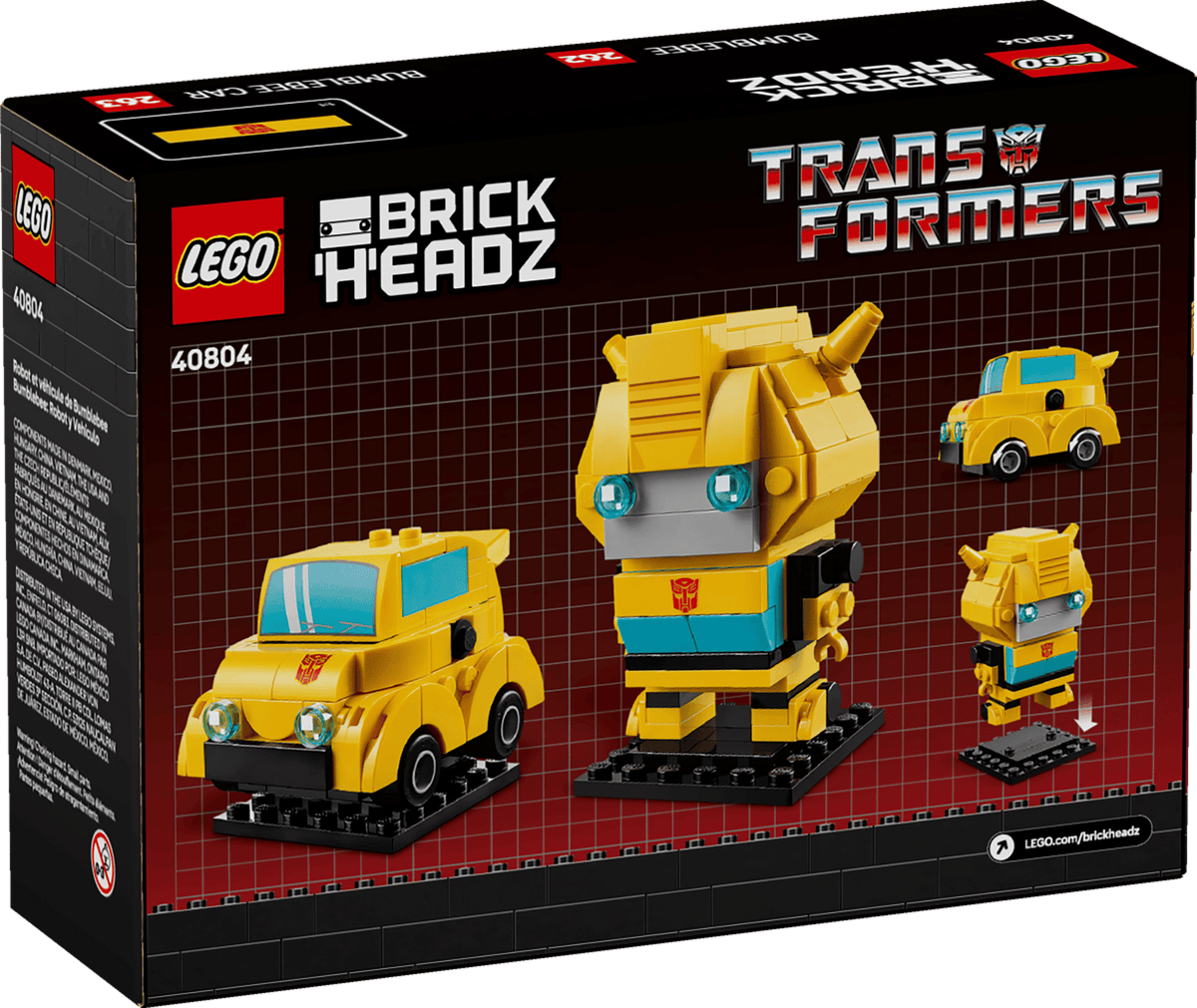 LEGO BrickHeadz 40804 Bumblebee Robot & Vehicle product image 2, provided for visual reference and product detail review
