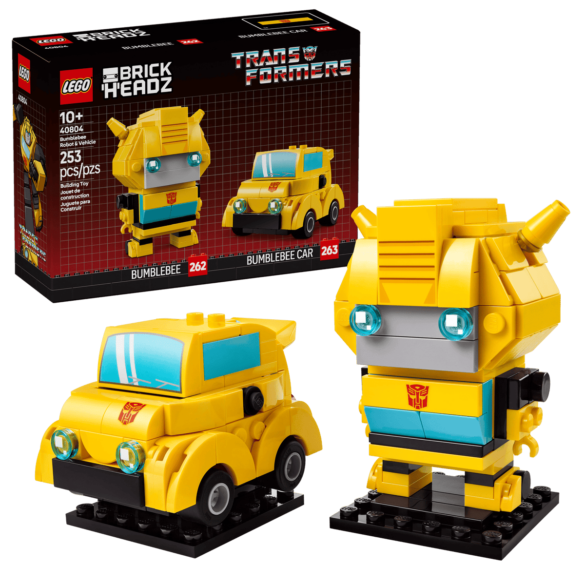 LEGO BrickHeadz 40804 Bumblebee Robot & Vehicle product image 1, provided for visual reference and product detail review