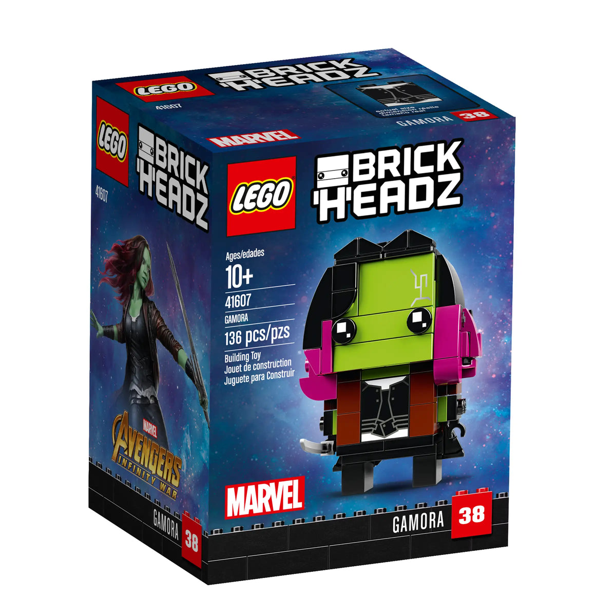 LEGO Brickheadz: Marvel 41607 Gamora product image 1, provided for visual reference and product detail review