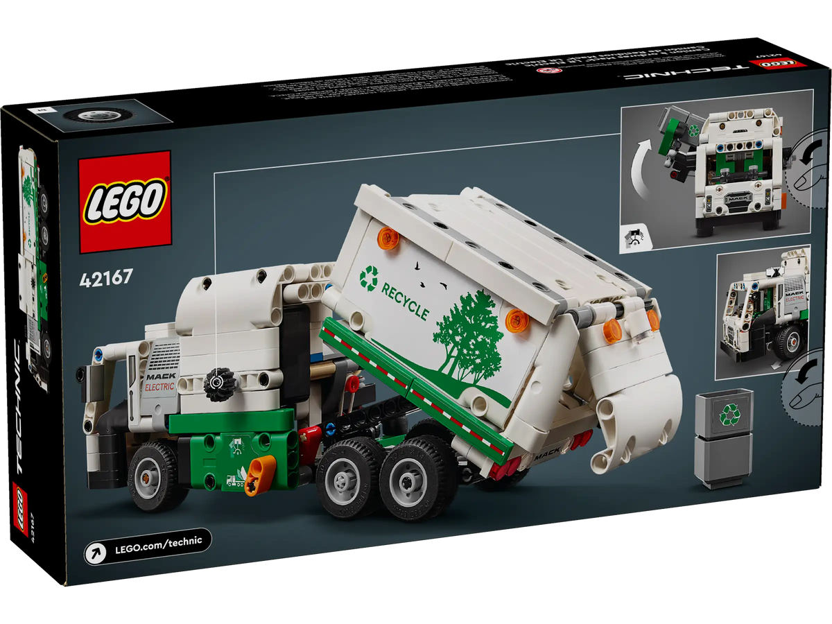 LEGO Technic 42167 Mack LR Electric Garbage Truck product image 2, provided for visual reference and product detail review