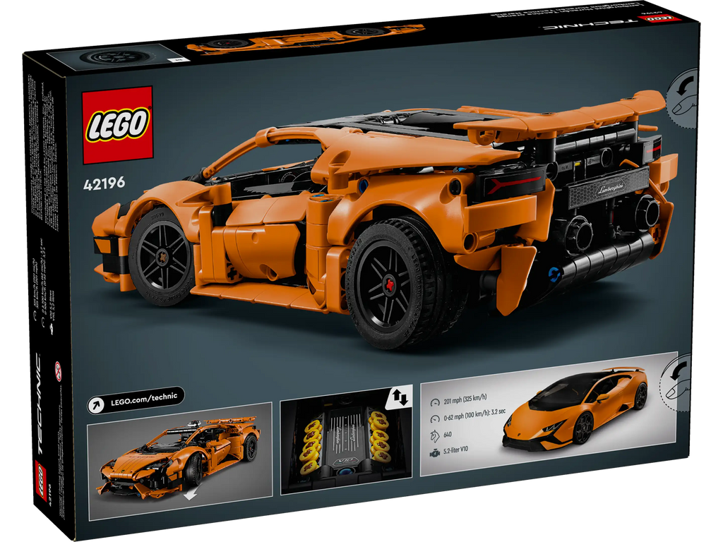 LEGO Technic 42196 Lamborghini Huracán Tecnica Orange product image 2, provided for visual reference and product detail