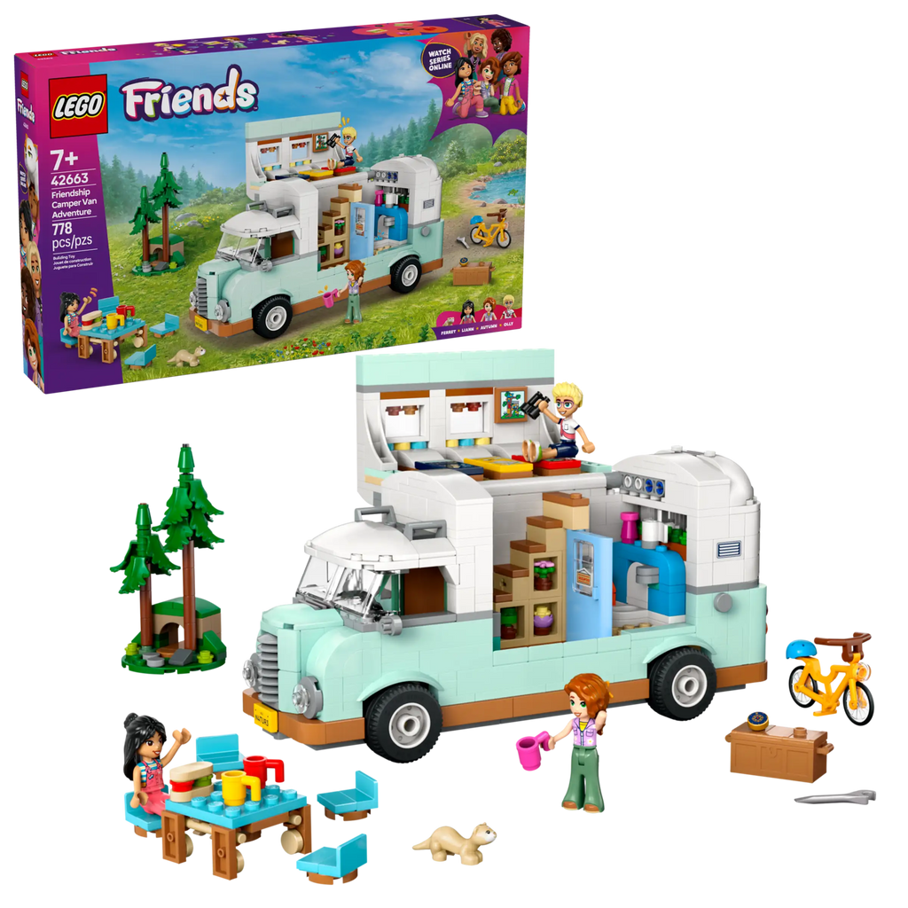 LEGO Friends 42663 Friendship Camper Van Adventure product image 1, provided for visual reference and product detail review