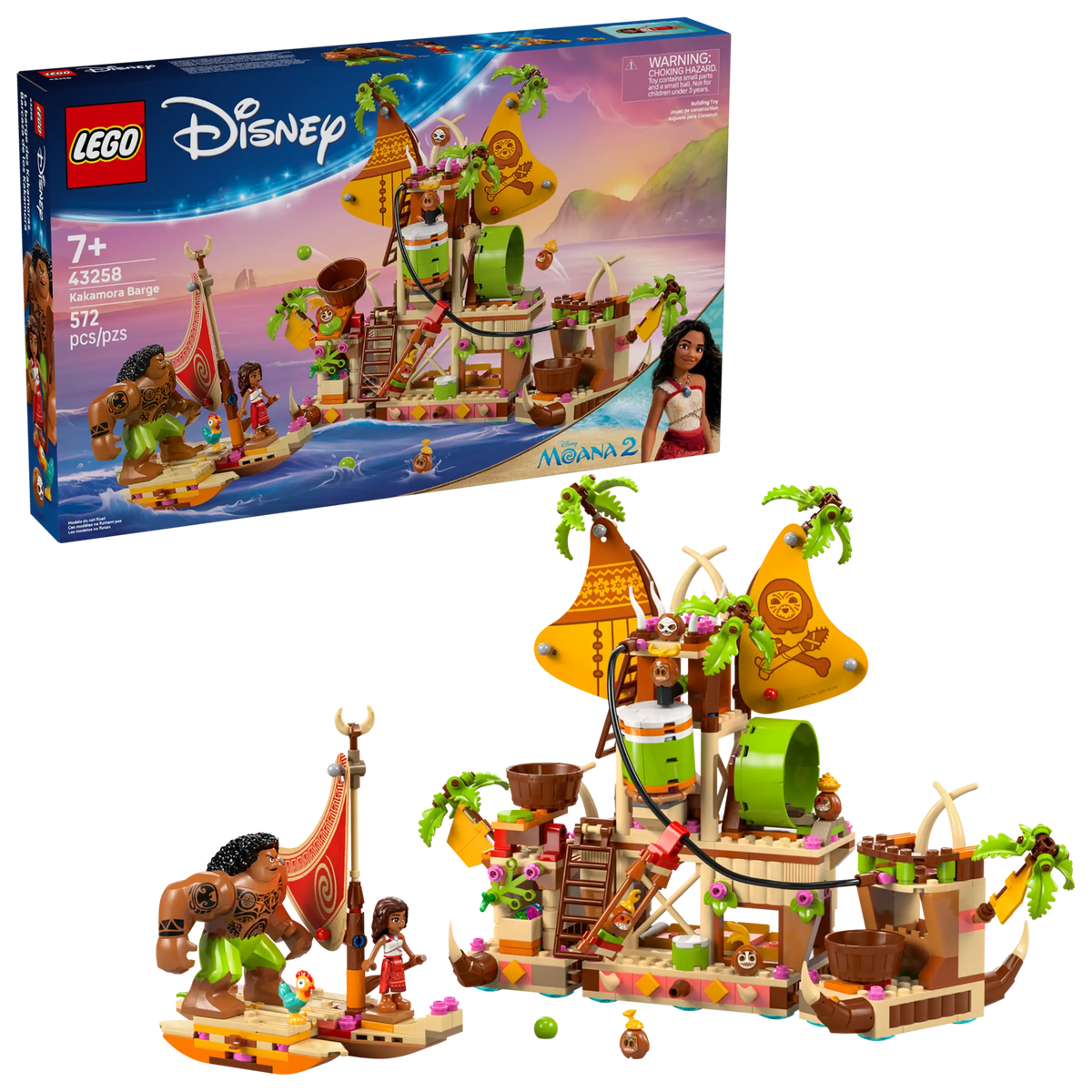 LEGO Disney: Moana 2 43258 Kakamora Barge product image 1, provided for visual reference and product detail review