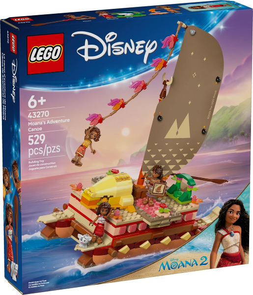 LEGO Disney 43270 Moana 2 Moana's Adventure Canoe product image 1, provided for visual reference and product detail review