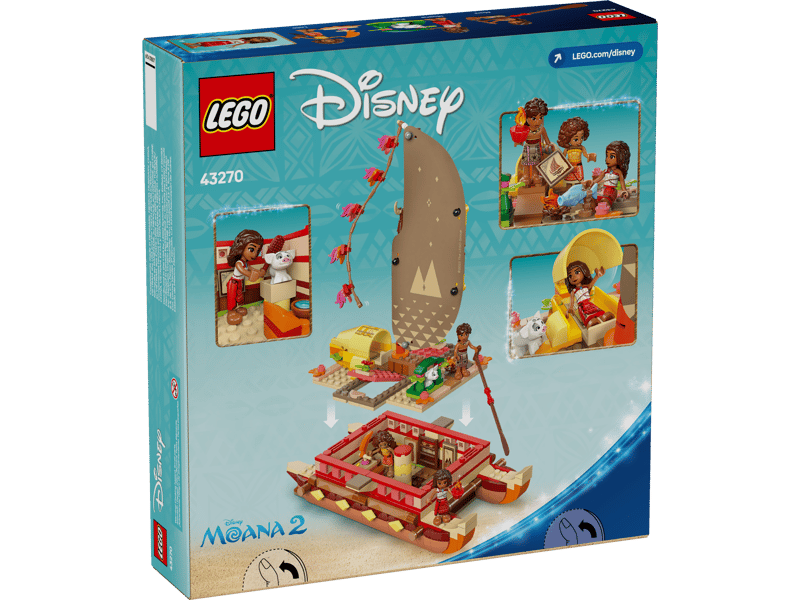 LEGO Disney 43270 Moana 2 Moana's Adventure Canoe product image 2, provided for visual reference and product detail review