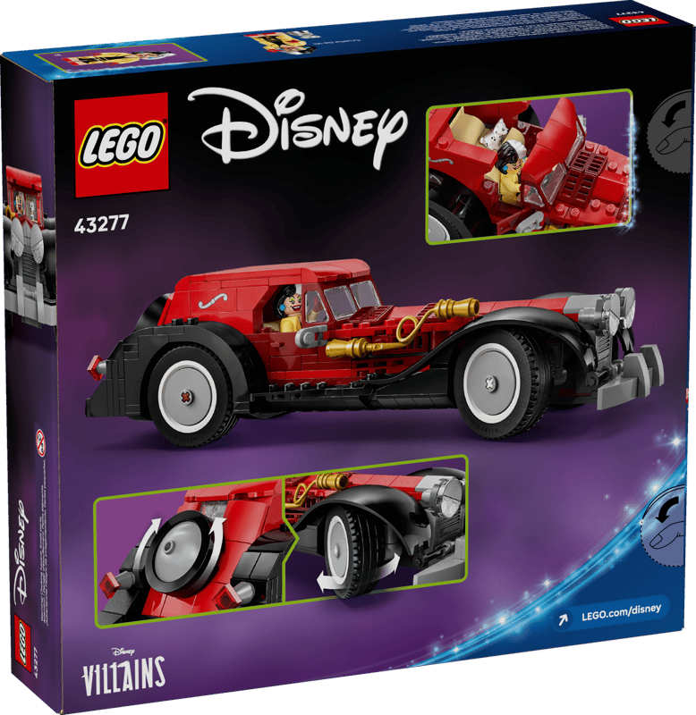 LEGO Disney 43277 One Hundred and One Dalmatians Cruella De Vil's Car product image 2, provided for visual reference and