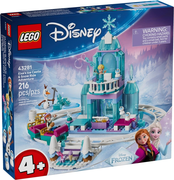LEGO Disney 43281 Frozen Elsa's Ice Castle & Snow Ride Adventure product image 1, provided for visual reference and product