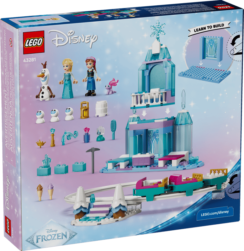 LEGO Disney 43281 Frozen Elsa's Ice Castle & Snow Ride Adventure product image 2, provided for visual reference and product