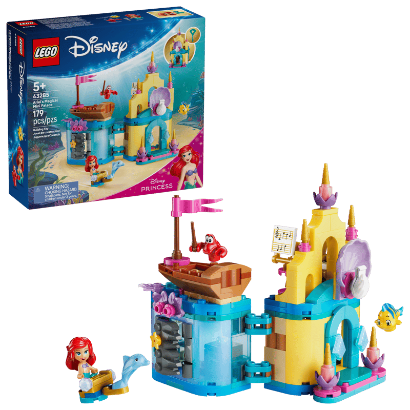 LEGO Disney 43285 Ariel's Magical Mini Palace product image 1, provided for visual reference and product detail review