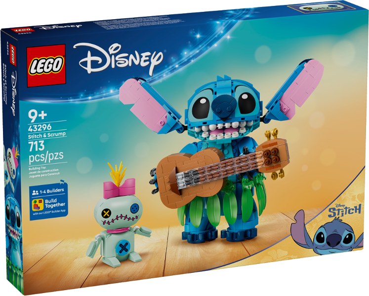 LEGO Disney 43296 Stitch & Scrump product image 1, provided for visual reference and product detail review