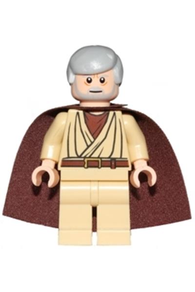 sw0637a: Obi Wan Kenobi (old, standard cape, with pupils) product image 1, provided for visual reference and product detail