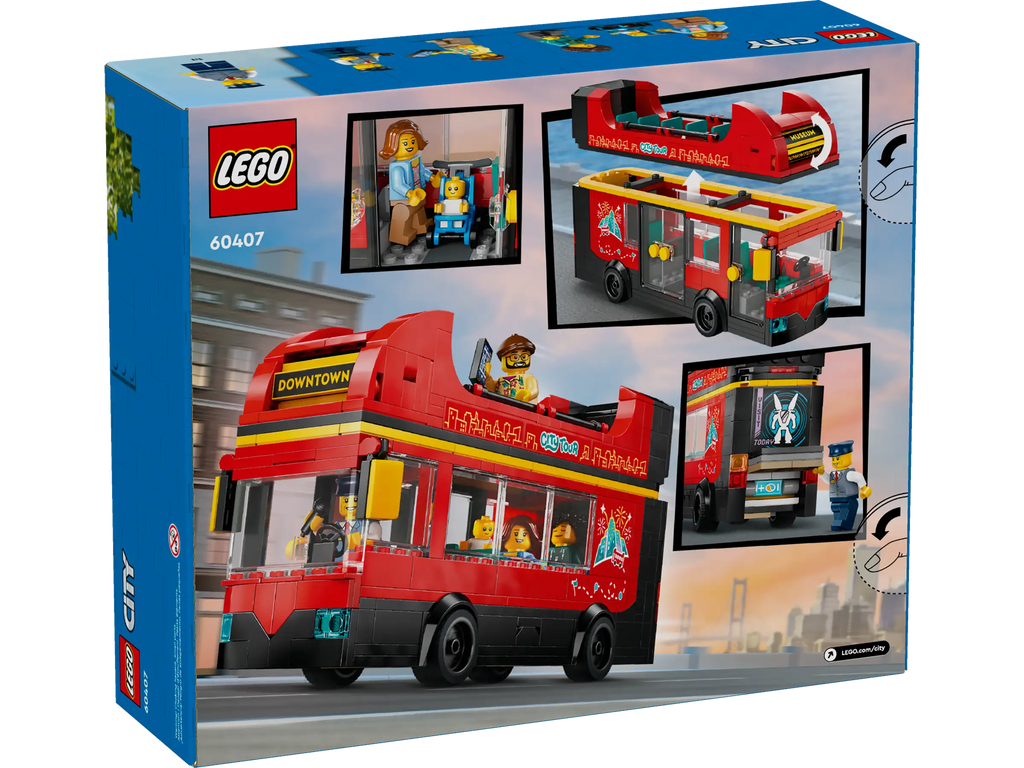LEGO City 60407 Red Double-Decker Sightseeing Bus product image 2, provided for visual reference and product detail review