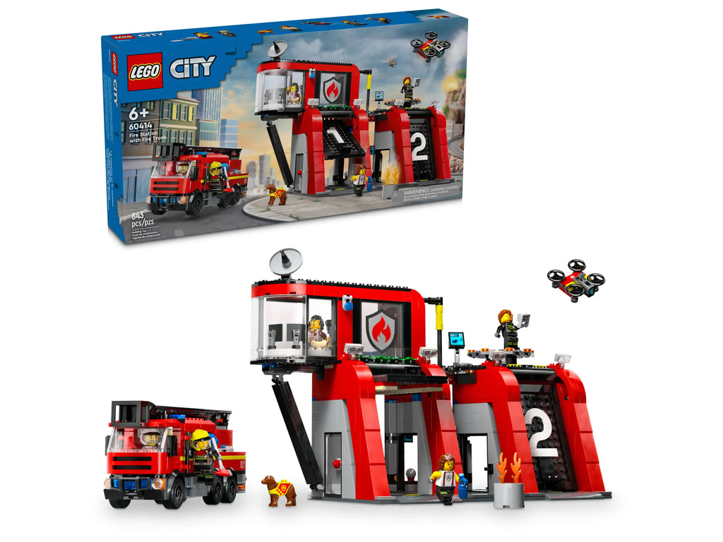 LEGO City 60414 Fire Station with Fire Truck product image 1, provided for visual reference and product detail review
