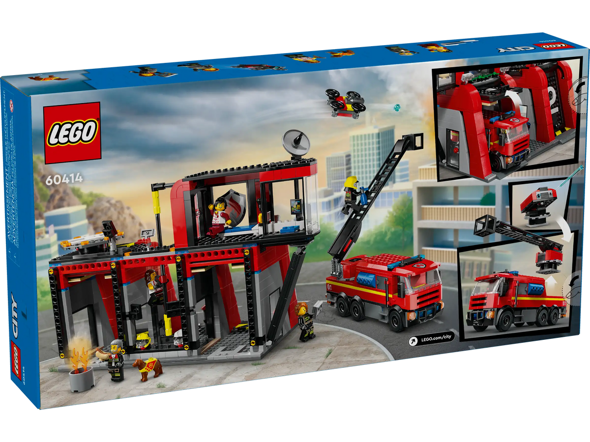 LEGO City 60414 Fire Station with Fire Truck product image 2, provided for visual reference and product detail review