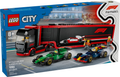 LEGO City 60445 F1 Truck with RB20 & AMR24 F1 Cars product image 1, provided for visual reference and product detail review