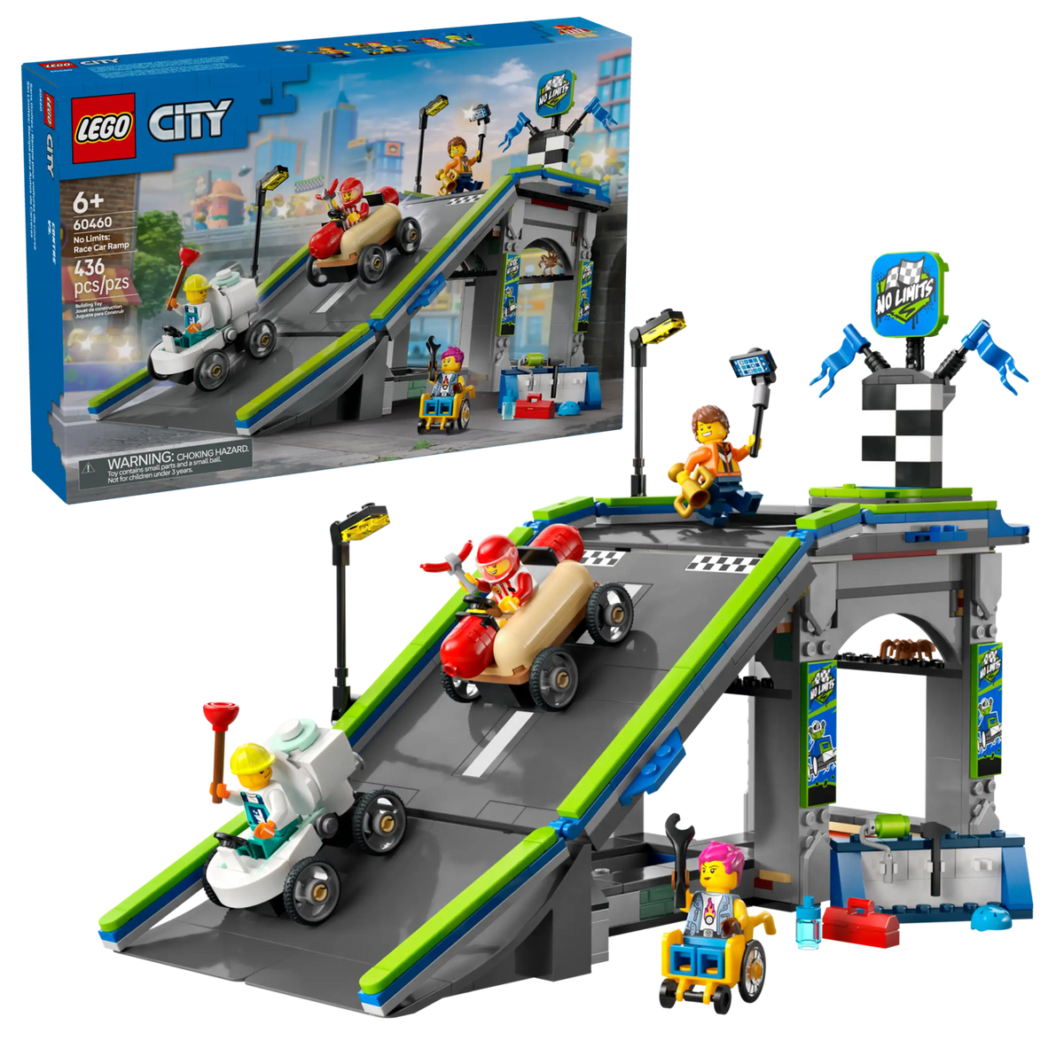 LEGO City 60460 No Limits: Race Car Ramp Track product image 1, provided for visual reference and product detail review