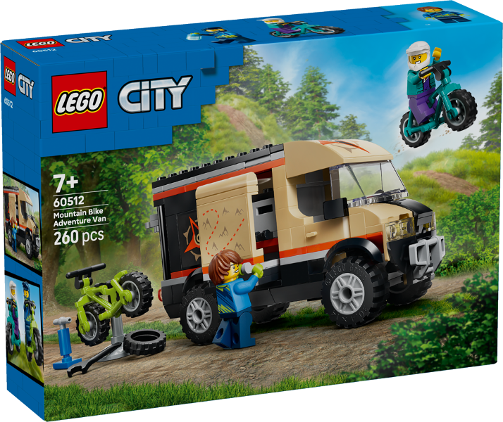 LEGO City 60512 Mountain Bike Adventure Van product image 1, provided for visual reference and product detail review