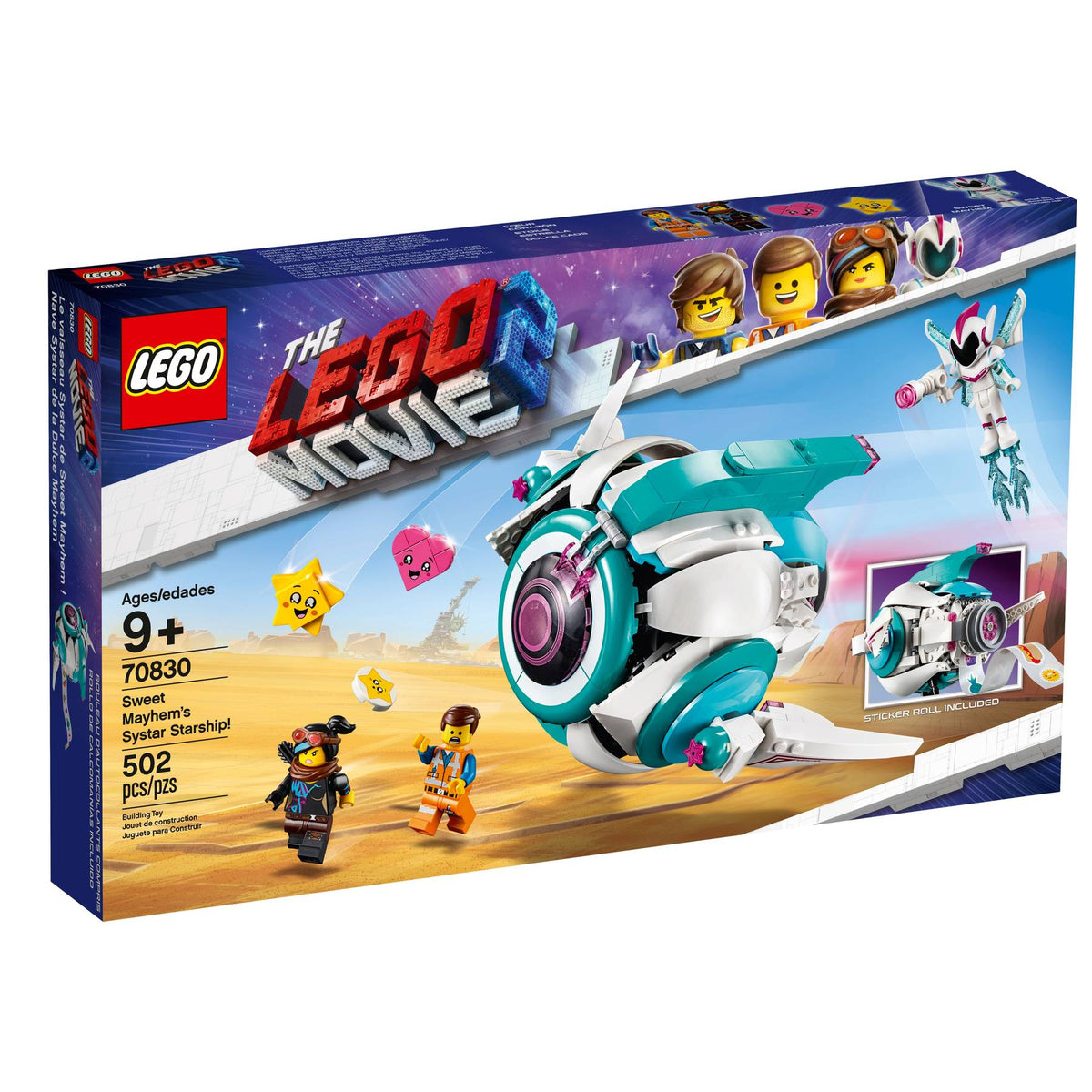 LEGO The LEGO Movie 2 70830 Sweet Mayhem's Systar Starship! product image 1, provided for visual reference and product