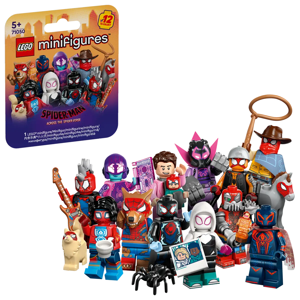 LEGO Minifigures 71050 Spider-Man: Across the Spider-Verse Complete Set (12 Minifigures) product image 1, provided for