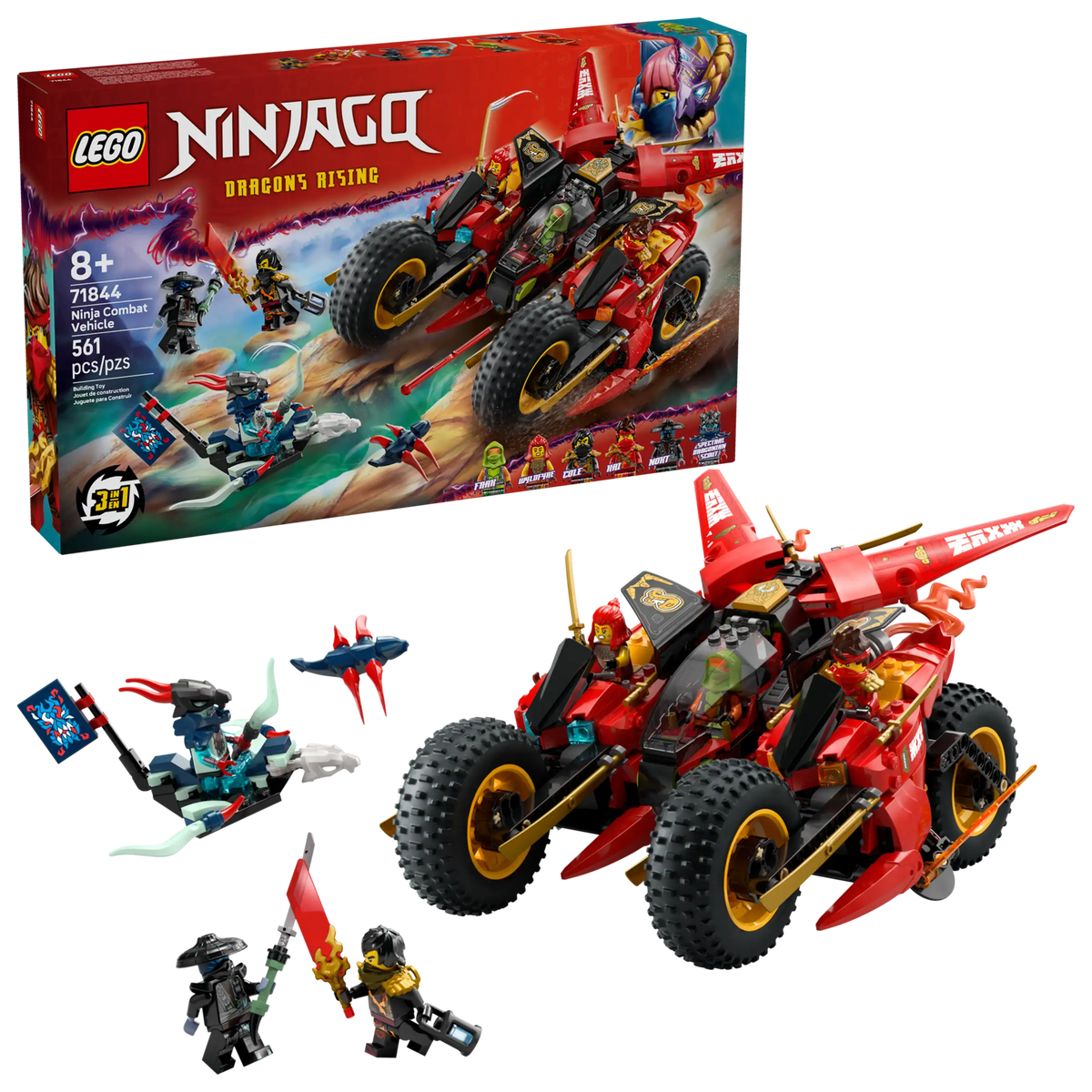 LEGO Ninjago 71844 Ninja Combat Vehicle product image 1, provided for visual reference and product detail review
