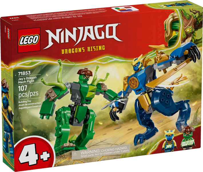 LEGO Ninjago Dragons Rising 71853 Jay's Dragon Mech Fight product image 1, provided for visual reference and product detail