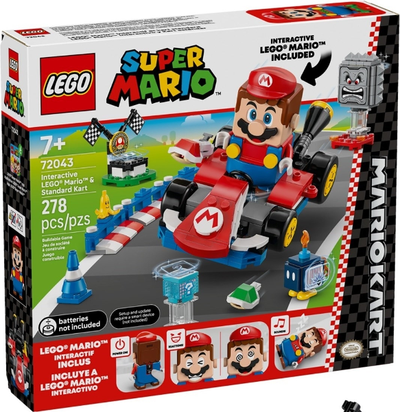 LEGO Super Mario 72043 Interactive LEGO Mario & Standard Kart product image 1, provided for visual reference and product